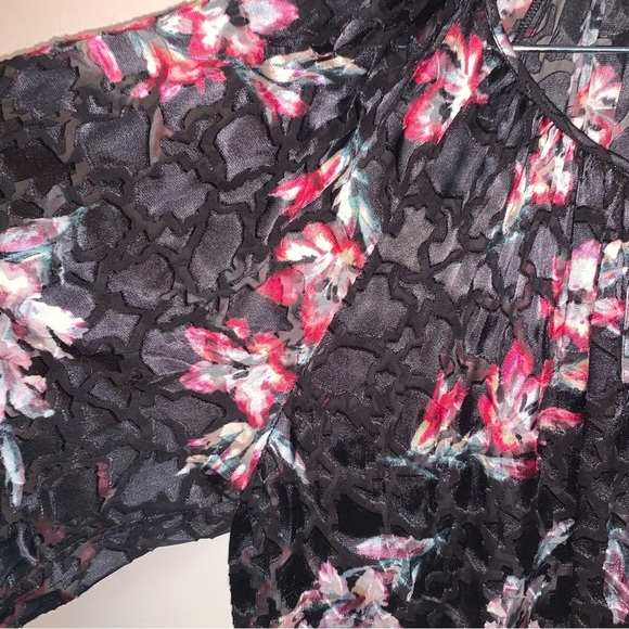 Rebecca Taylor Silk Blend Noah Flowered Blouse 6 - Picture 9 of 12